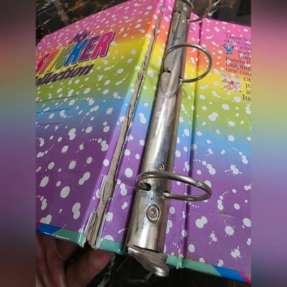Lisa Frank Rainbow Chaser Horse 3 Ring Binder Portfolio Vtg Fantastic World 2.5'
